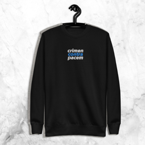 International Justice Black Sweatshirt – Crimen Contra Pacem 