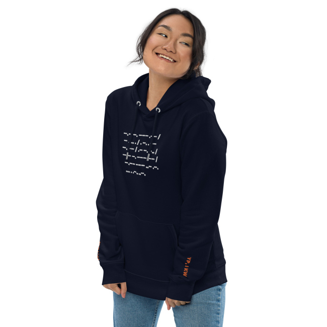 Warm Winter Hoodie in Navy – Know the enemy and know yourself