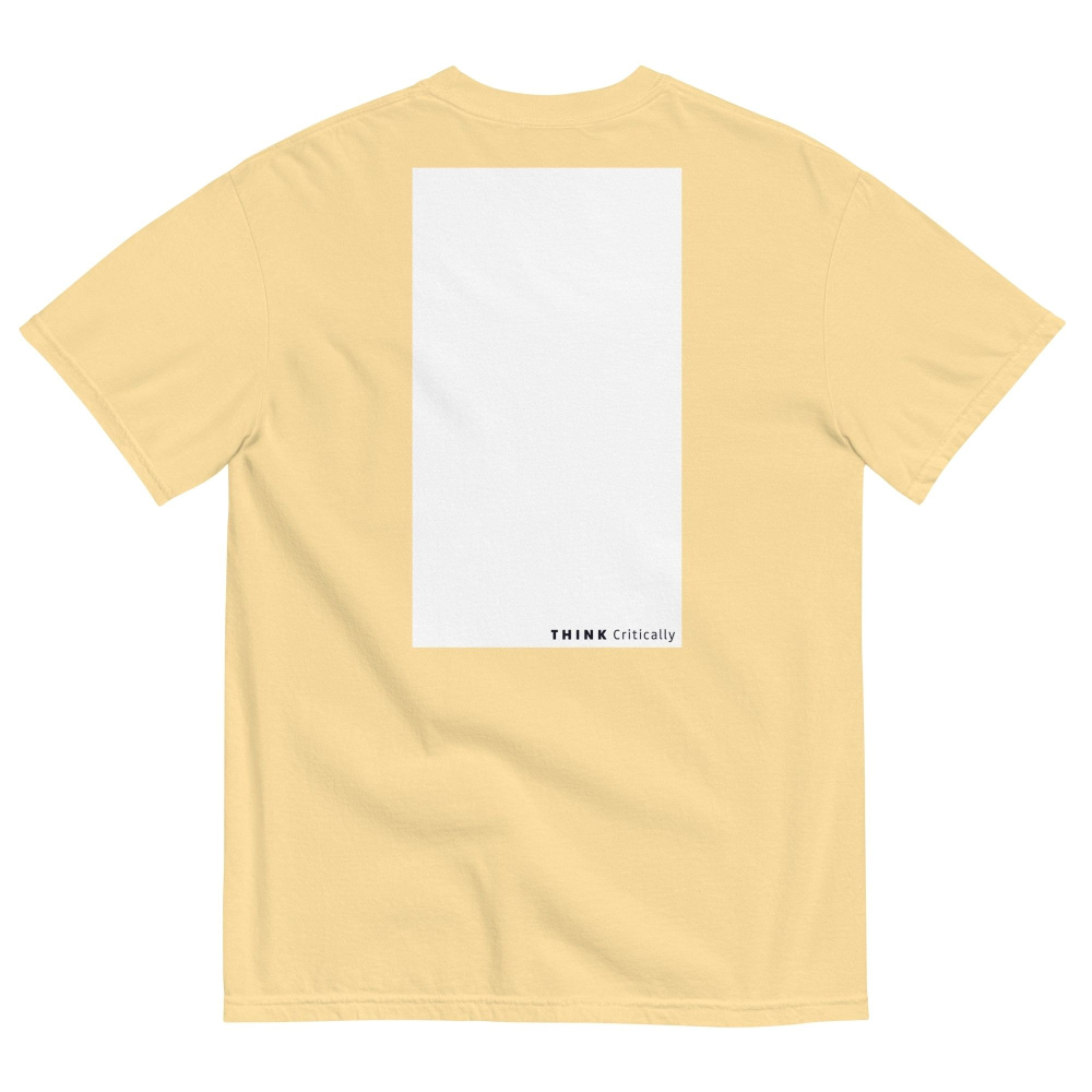 High-Grade Cotton T-shirt in Pastel Yellow – Think Critically