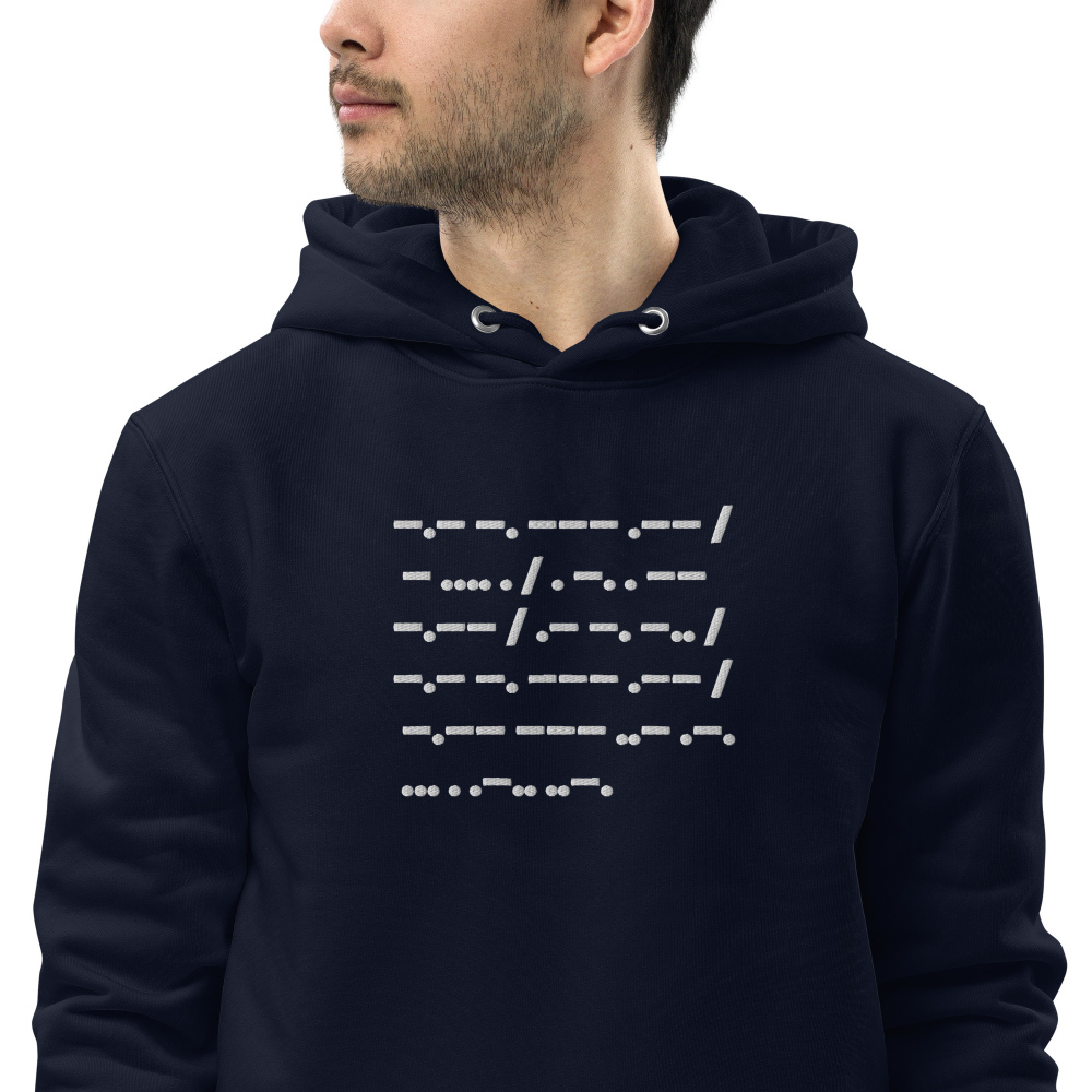 Warm Winter Hoodie in Navy – Know the enemy and know yourself