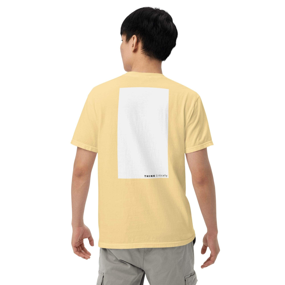 High-Grade Cotton T-shirt in Pastel Yellow – Think Critically