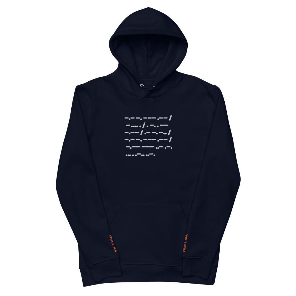 Warm Winter Hoodie in Navy – Know the enemy and know yourself